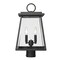Z-Lite Broughton Outdoor Post Mount Fixture, 2-Light, 10.25 In.W x 19.25 In.H, Black/Clear Beveled 521PHMR-BK - alternate 5